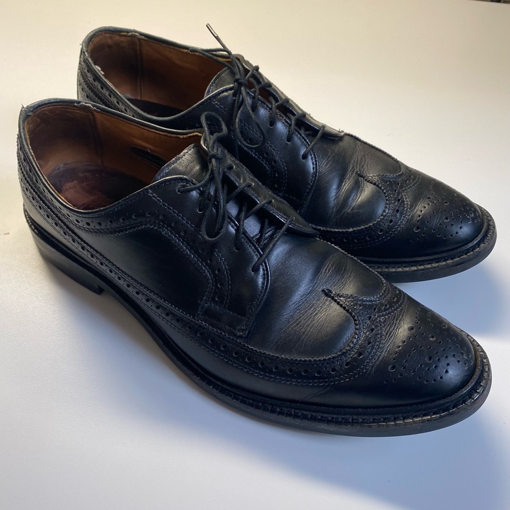 ALLEN EDMONDS MCALLISTER BLACK WINGTIP 10.5D